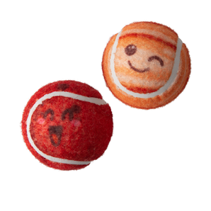 Behind Mars 2pk Tennis Squeaky Balls Dog Toy