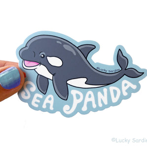 Sea Panda, Orca, Killer Whale Vinyl Sticker