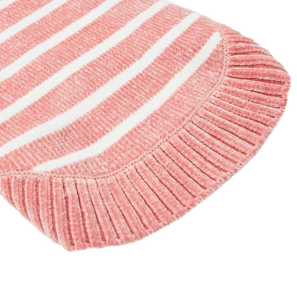 Dog Sweater, Chenille Classy Striped Sweater, Dusty Rose: Dusty Rose / 18"