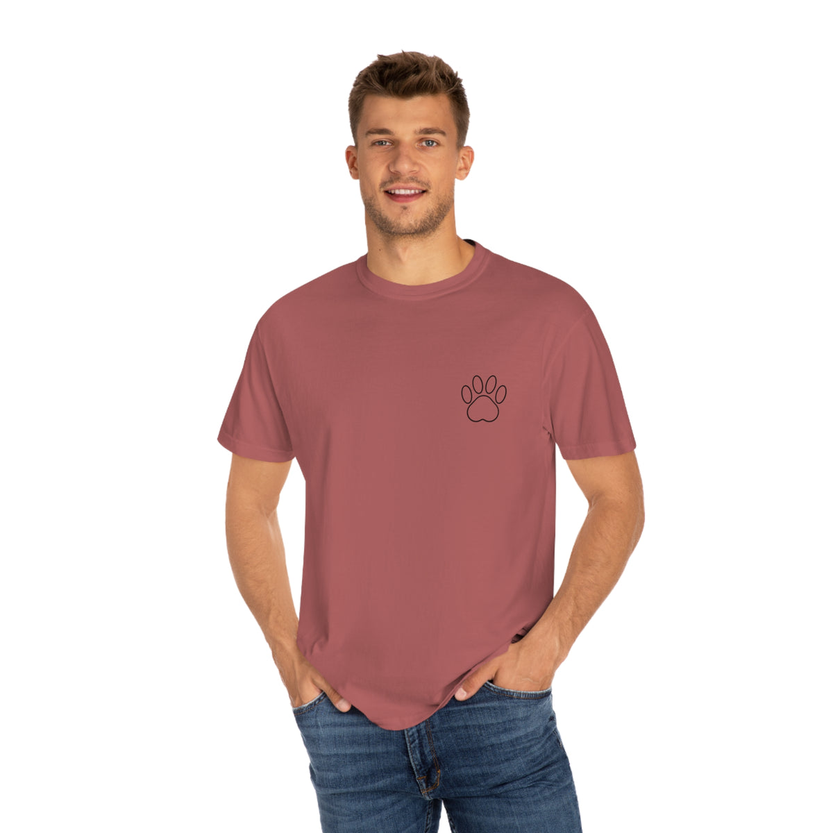 Back Branded Garment-Dyed T-shirt