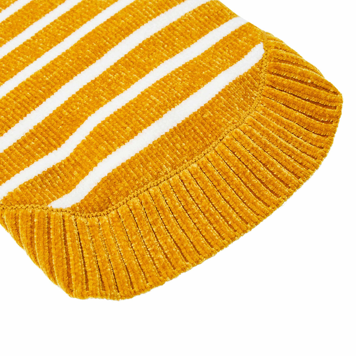 Dog Sweater, Chenille Classy Striped Sweater, Mustard: Mustard / 14"