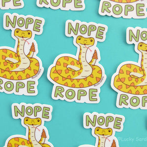 Nope Rope Snake, Rattlesnake Vinyl Sticker