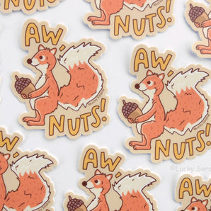 Squirrel, Aw Nuts, Furry Friend Vinyl Sticker