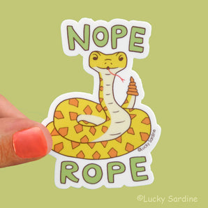 Nope Rope Snake, Rattlesnake Vinyl Sticker
