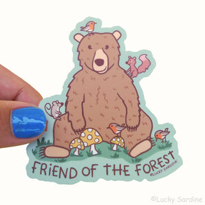 Bear and Friends, Friend of the Forest Vinyl Sticker