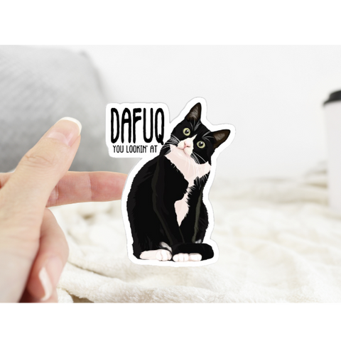 Cat Dafuq You Lookin’ At Sticker
