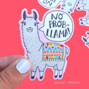 Llama No Prob Llama Vinyl Sticker