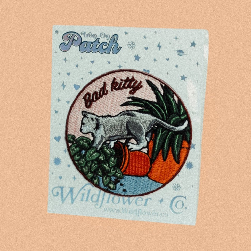 Bad Kitty iron on patch