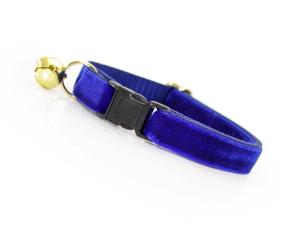 "Velvet - Sapphire Blue" - Luxe Blue Velvet Collar