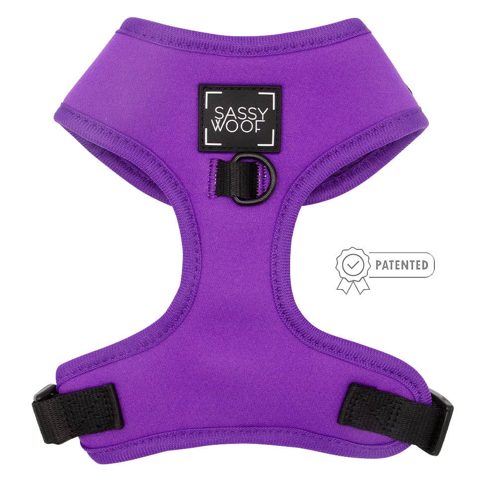 Neon Purple Dog Adjustable Harness