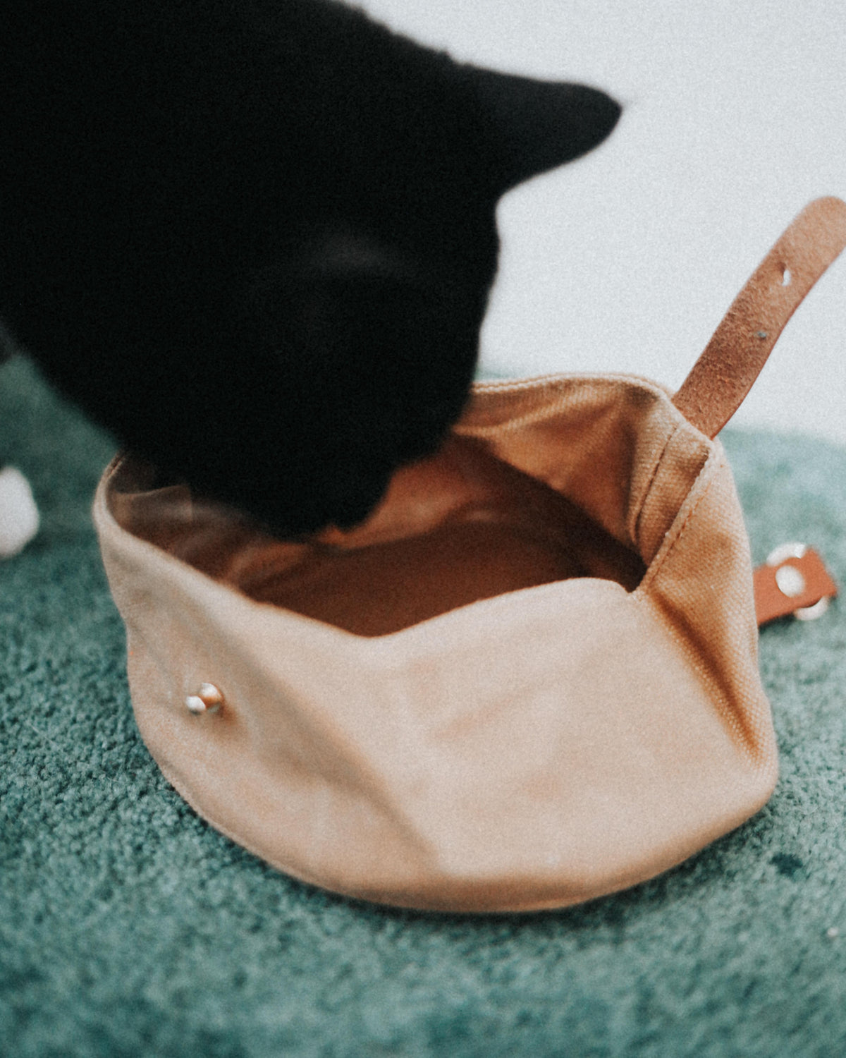 Waxed Canvas & Vegan Leather Travel Bowls