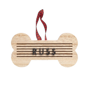 Wooden Bone Letterboard Pet Ornament