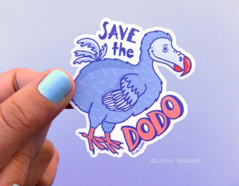 Dodo Bird Save the Dodo Vinyl Sticker