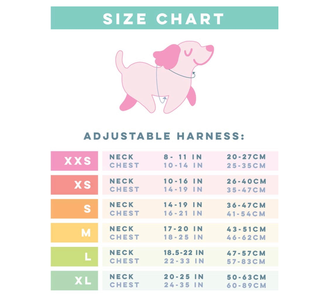 Neon Pink Adjustable Dog Harness